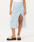 DESERT DREAMS MIDI SKIRT - mid blue
