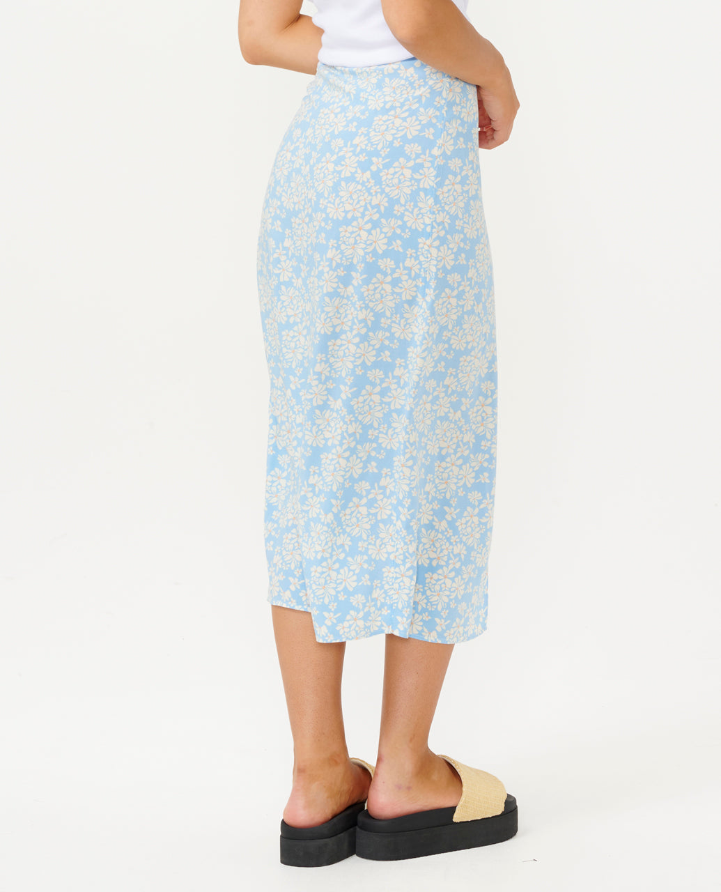 DESERT DREAMS MIDI SKIRT - mid blue