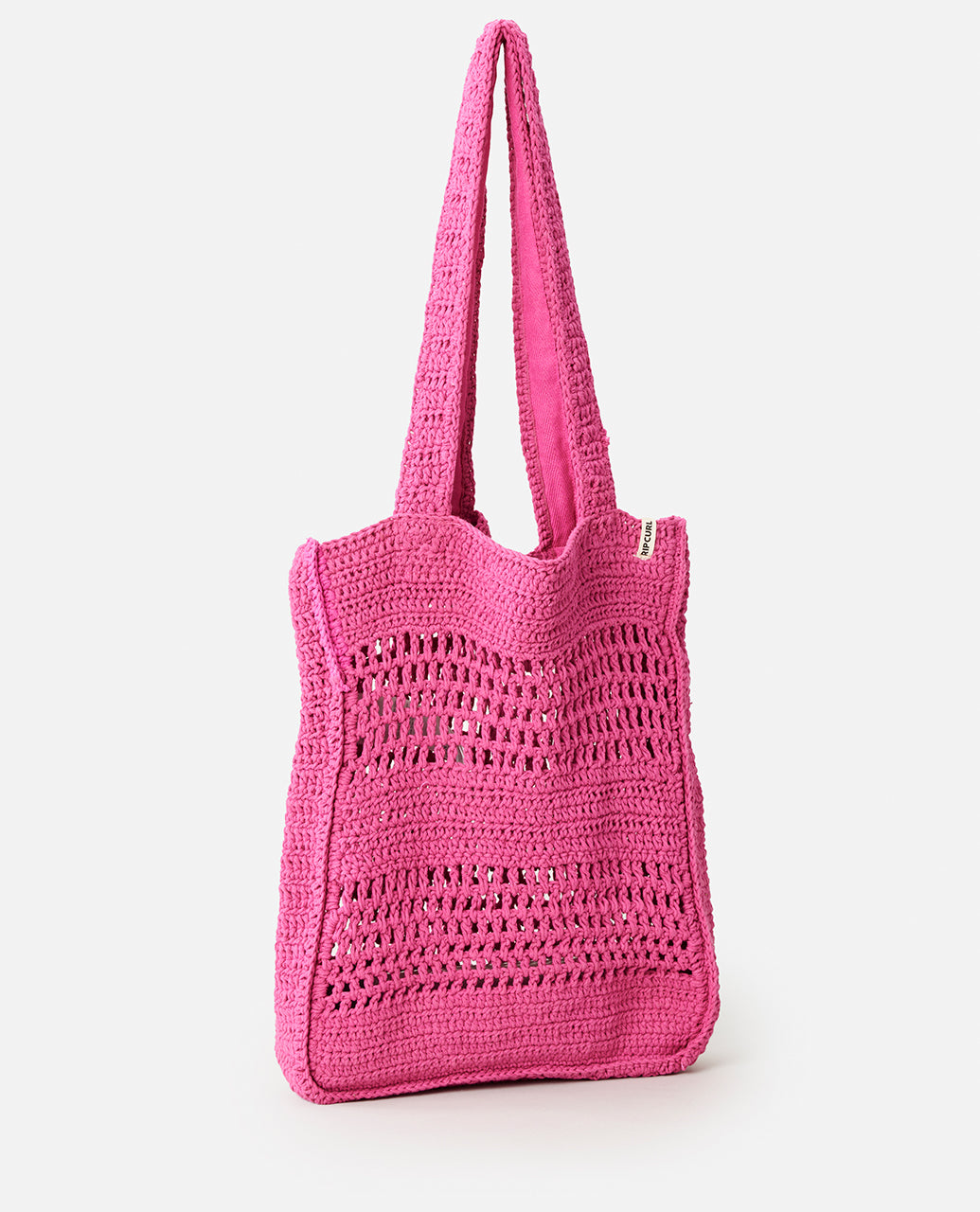 HOLIDAY CROCHET 8L TOTE - hot pink
