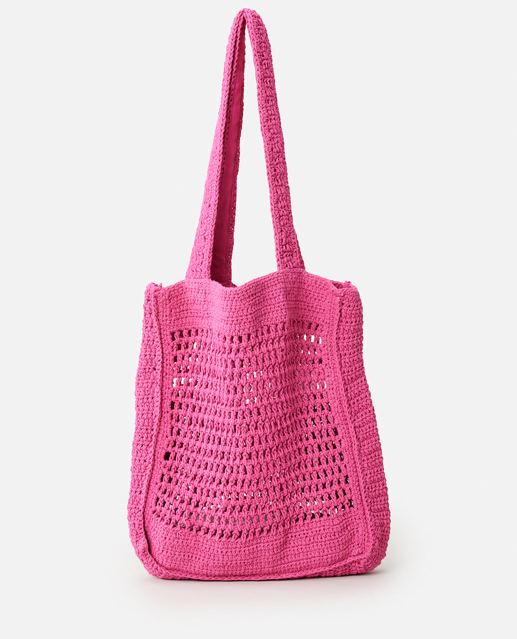 HOLIDAY CROCHET 8L TOTE - hot pink