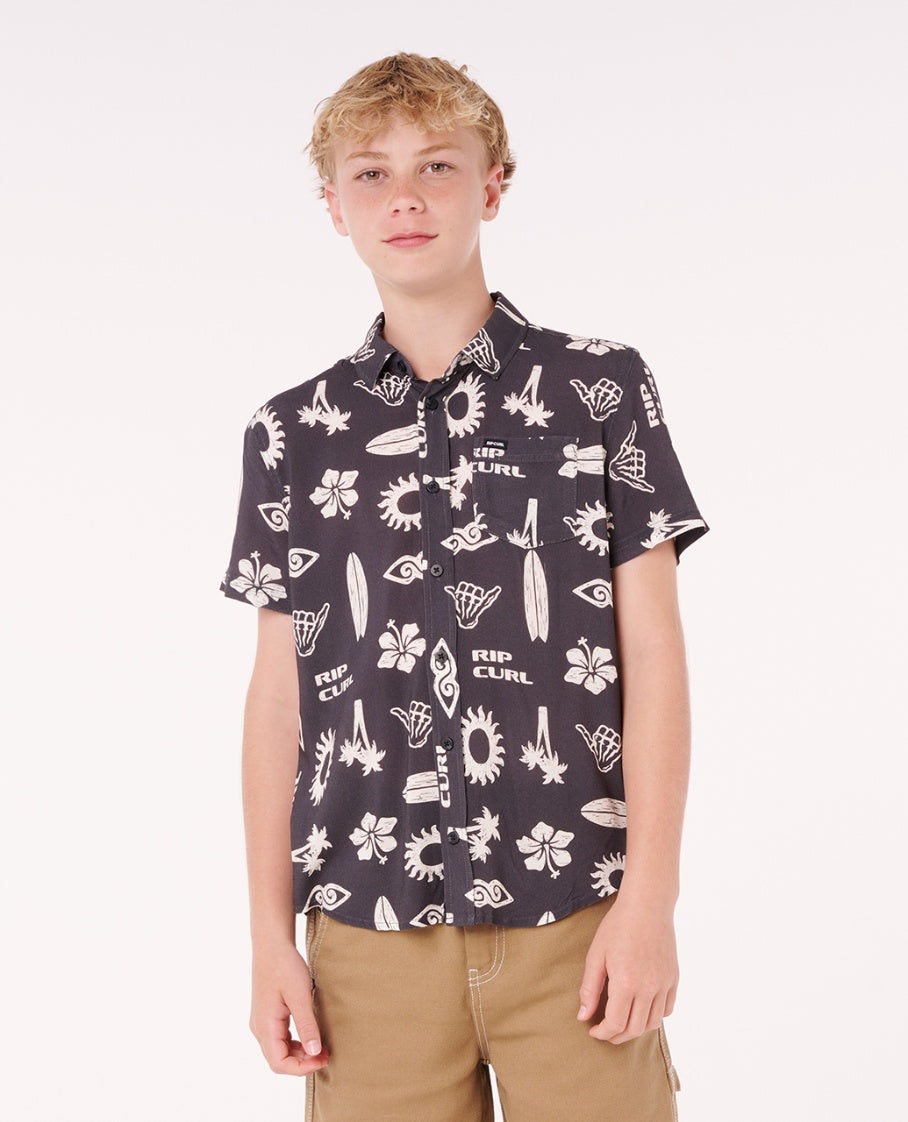 ISLAND PARADISO SHRT B - washed black