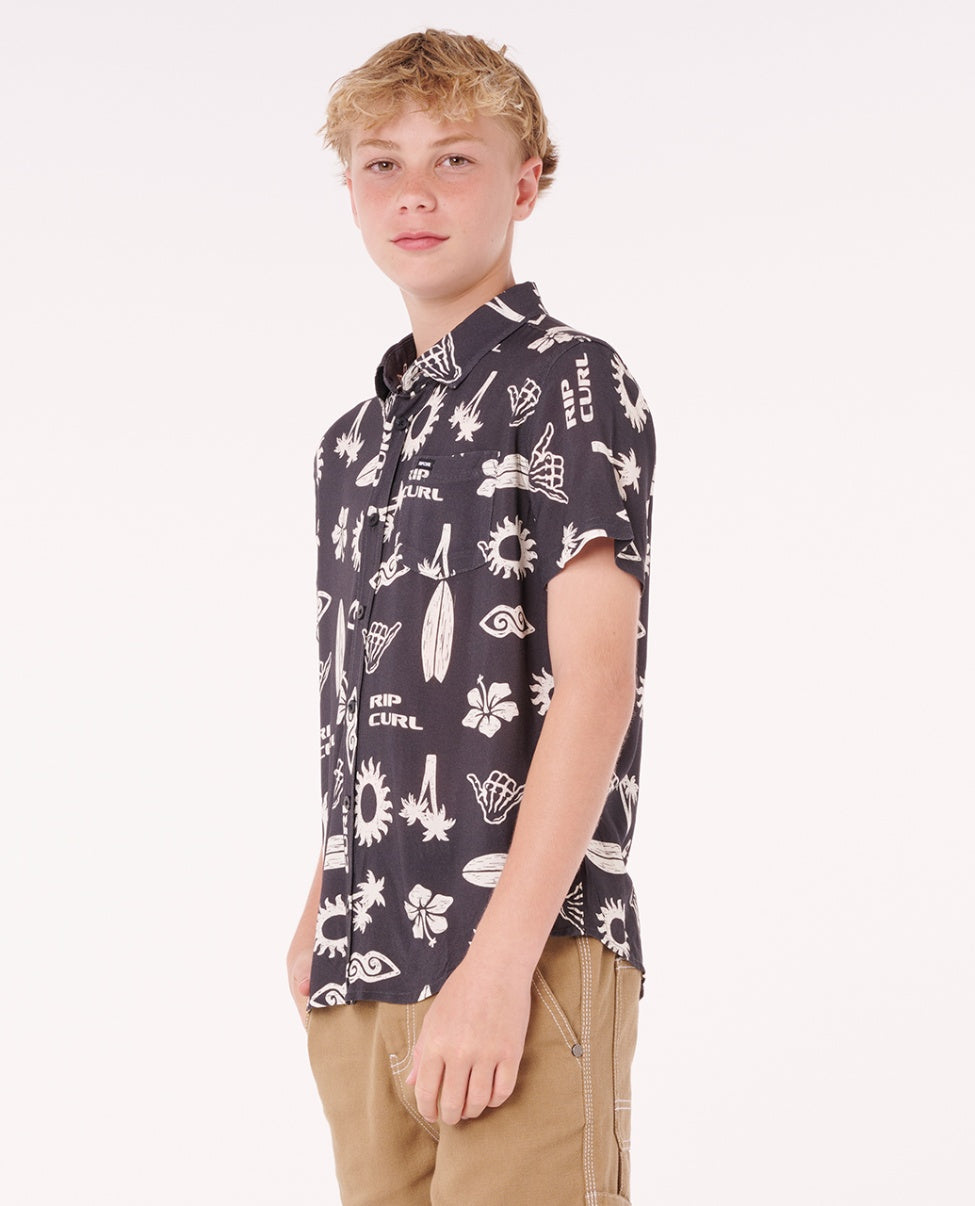 ISLAND PARADISO SHRT B - washed black