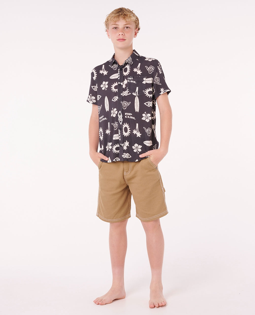 ISLAND PARADISO SHRT B - washed black