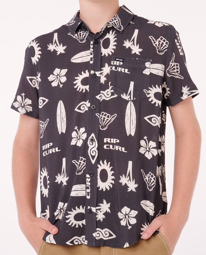 ISLAND PARADISO SHRT B - washed black
