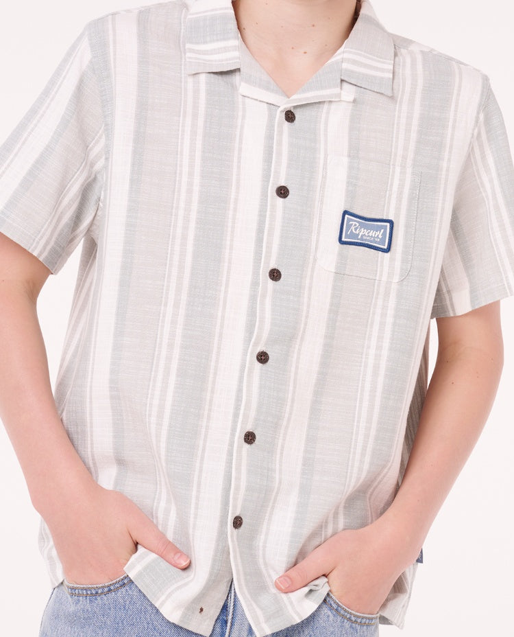 MOD CALI STRIPE SS SHIRT BOY - bluefin