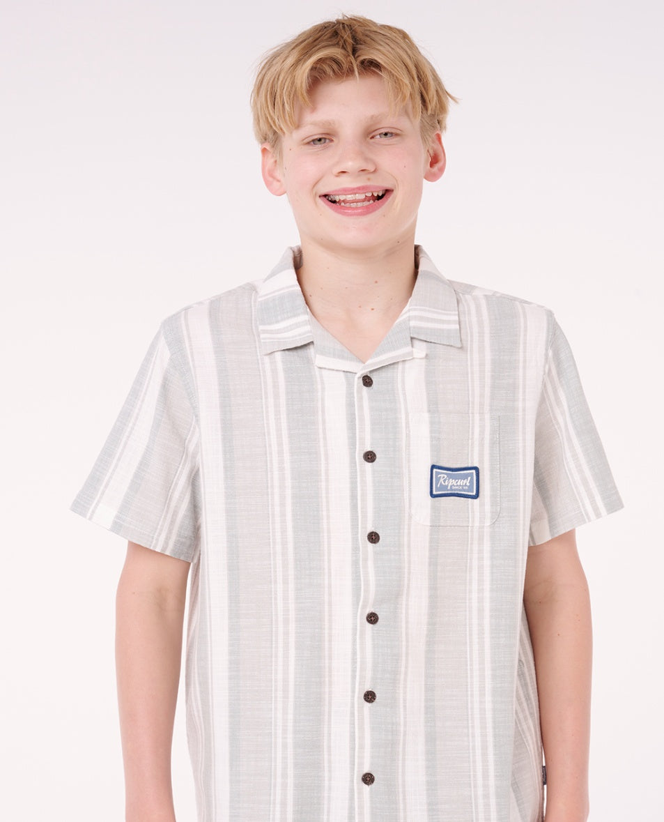 MOD CALI STRIPE SS SHIRT BOY - bluefin