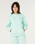 HIBISCUS HEAT HOOD-GRL - light sea blue