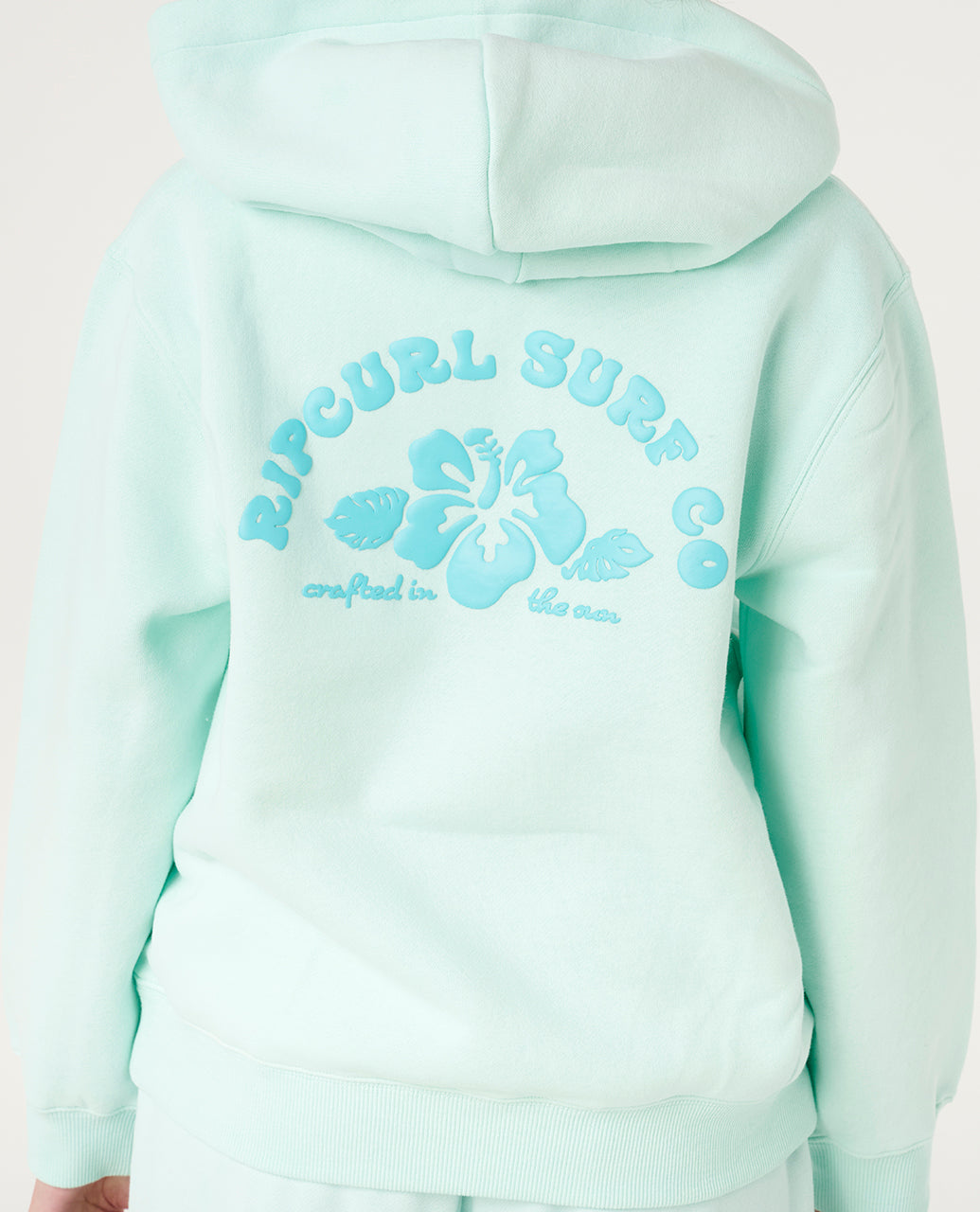 HIBISCUS HEAT HOOD-GRL - light sea blue