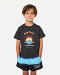 SUN SHAKA TEE - BOY - washed black