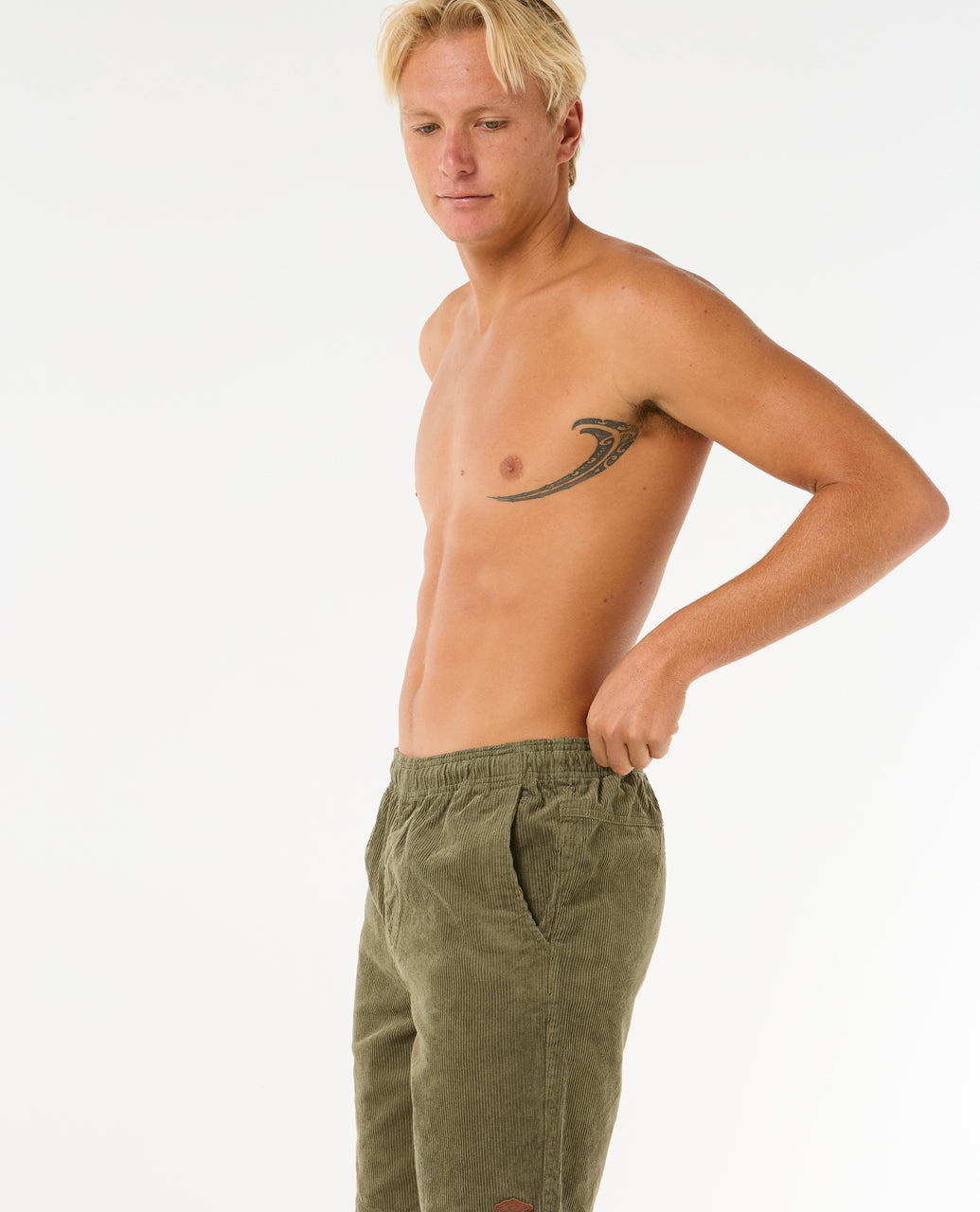 CLASSIC SURF CORD VOLLEY - dusty olive
