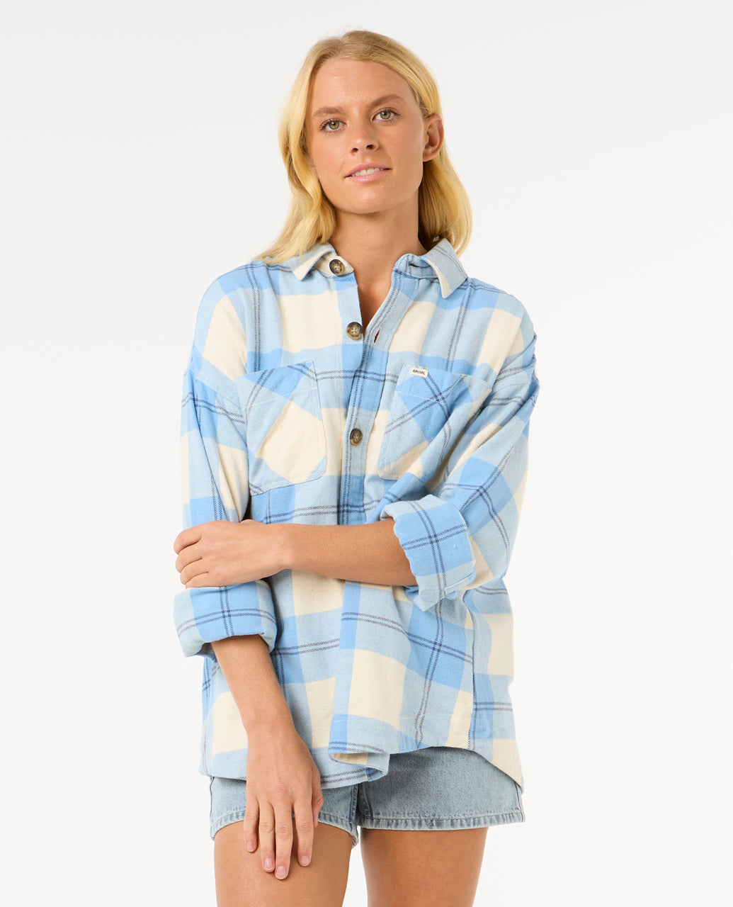 LA ISLA FLANNEL SHIRT - blue