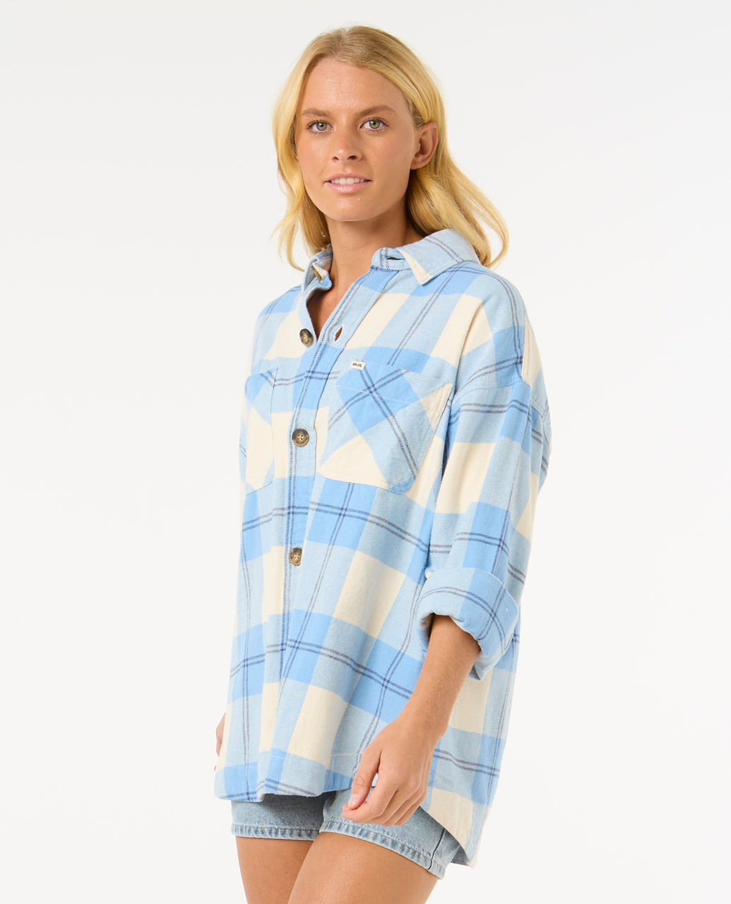 LA ISLA FLANNEL SHIRT - blue