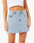 TABBY DENIM MINI SKIRT - vintage blue