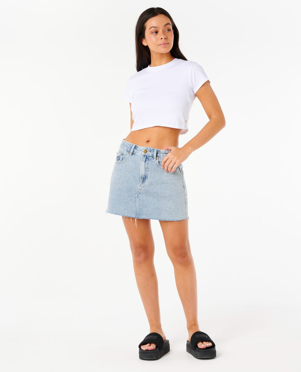 TABBY DENIM MINI SKIRT - vintage blue