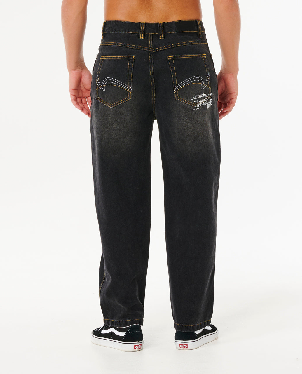 INNER VISIONS DENIM PANT - dk acid blk