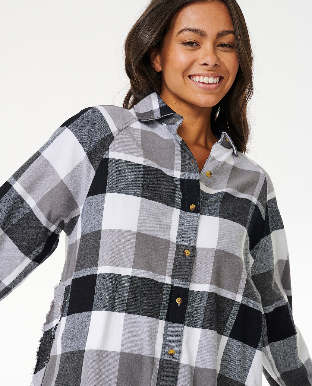 PACIFIC DREAMS COTTON FLANNEL - charcoal