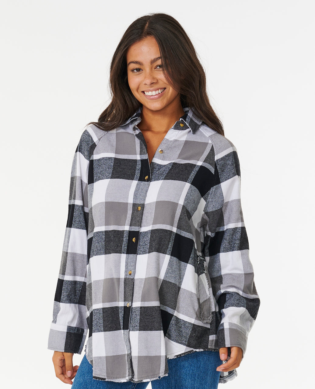 PACIFIC DREAMS COTTON FLANNEL - charcoal
