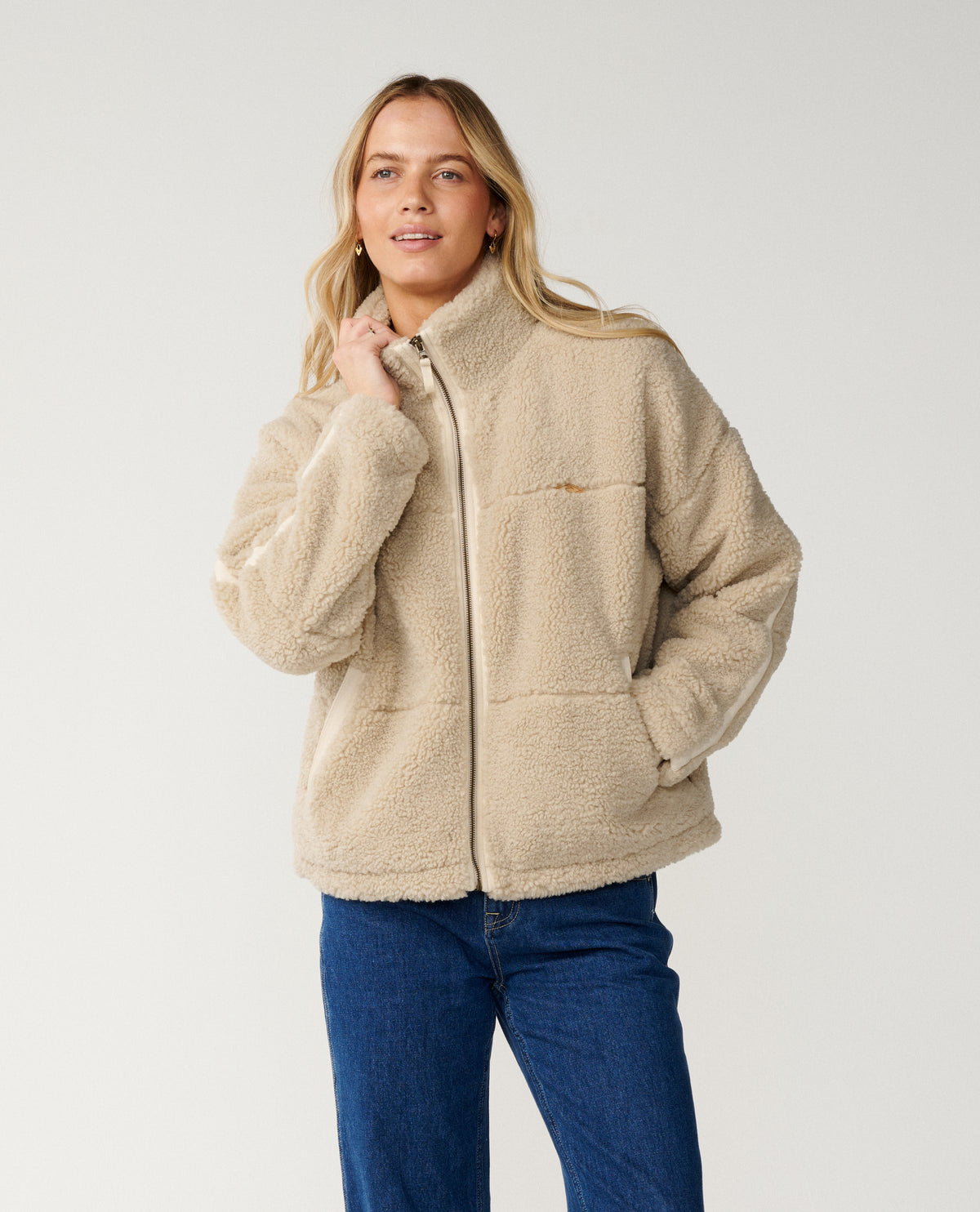 CALA NIGHTS SHERPA JACKET - natural