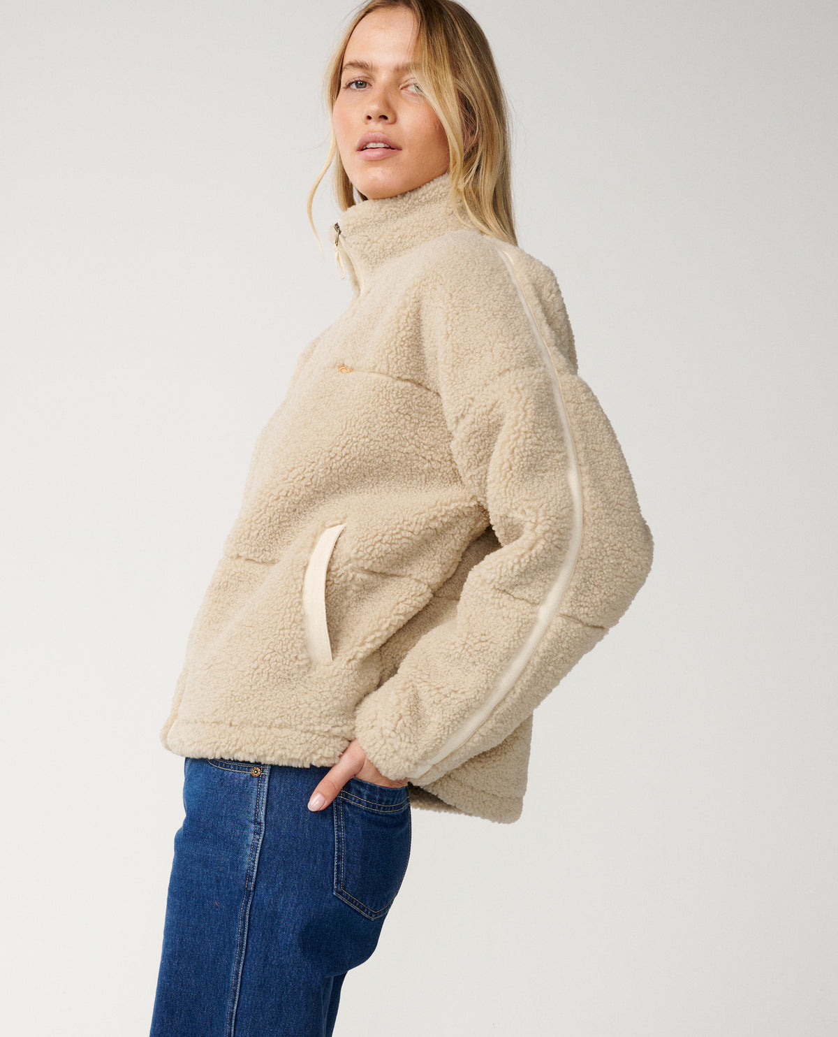 CALA NIGHTS SHERPA JACKET - natural