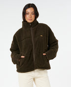 CALA NIGHTS SHERPA JACKET - black olive