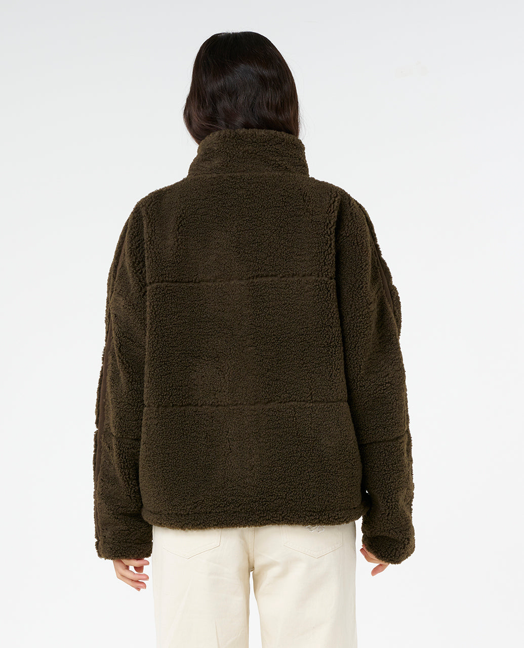 CALA NIGHTS SHERPA JACKET - black olive
