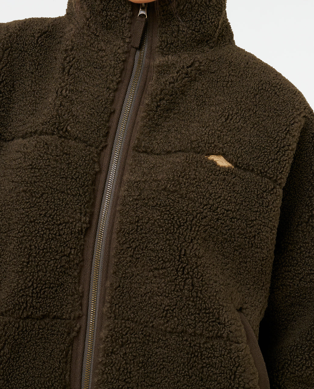 CALA NIGHTS SHERPA JACKET - black olive