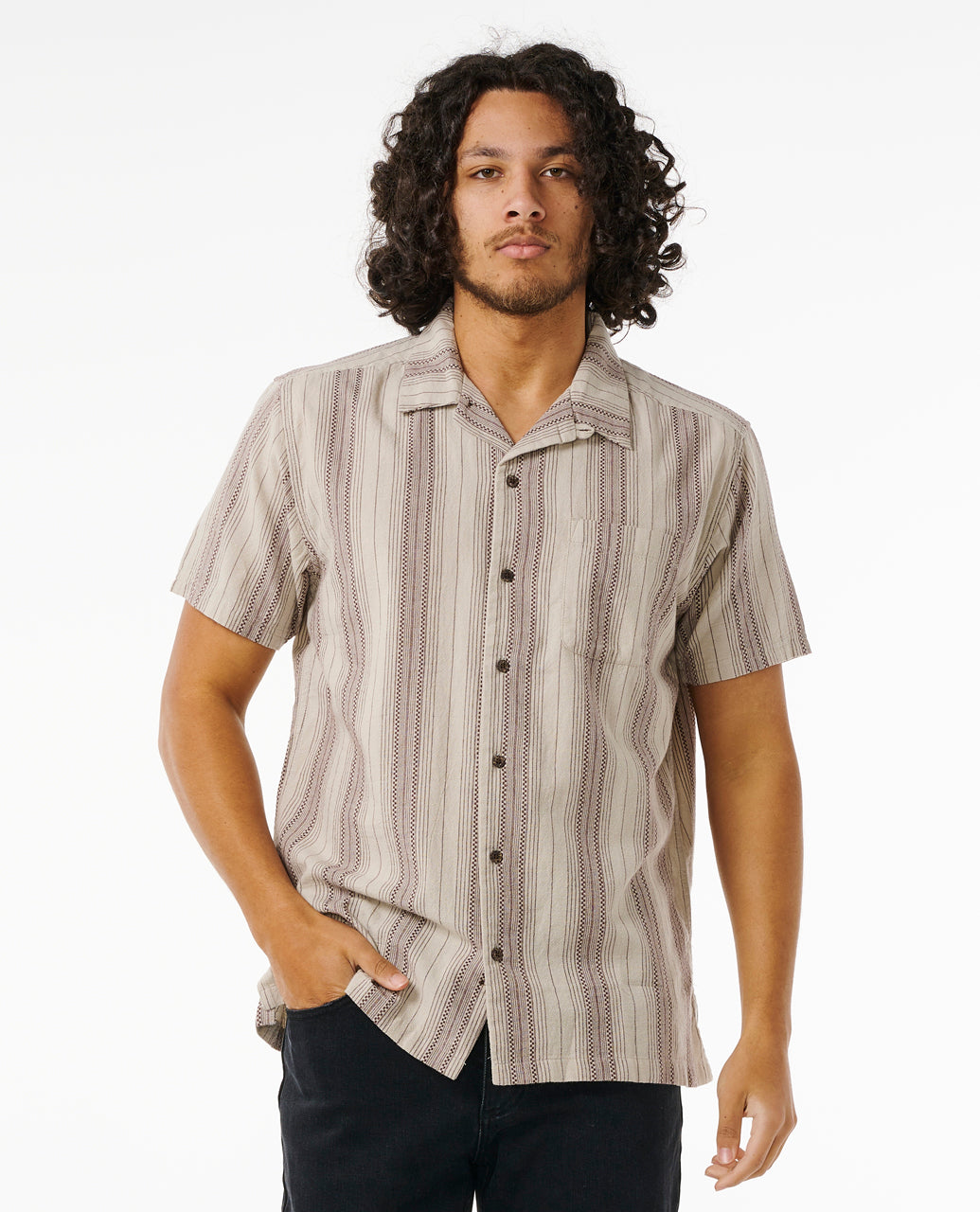 CHECK MATE S/S SHIRT - bone