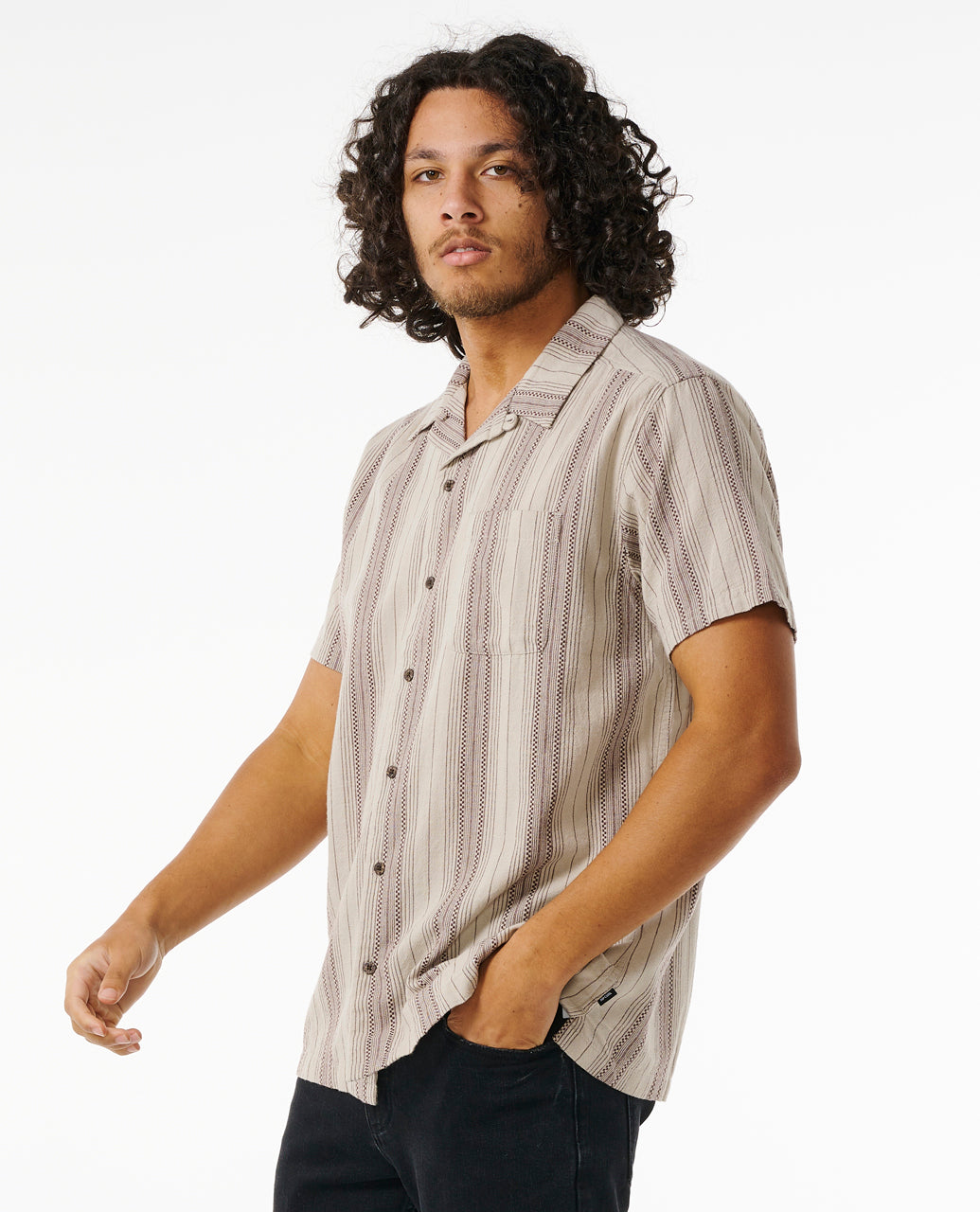 CHECK MATE S/S SHIRT - bone