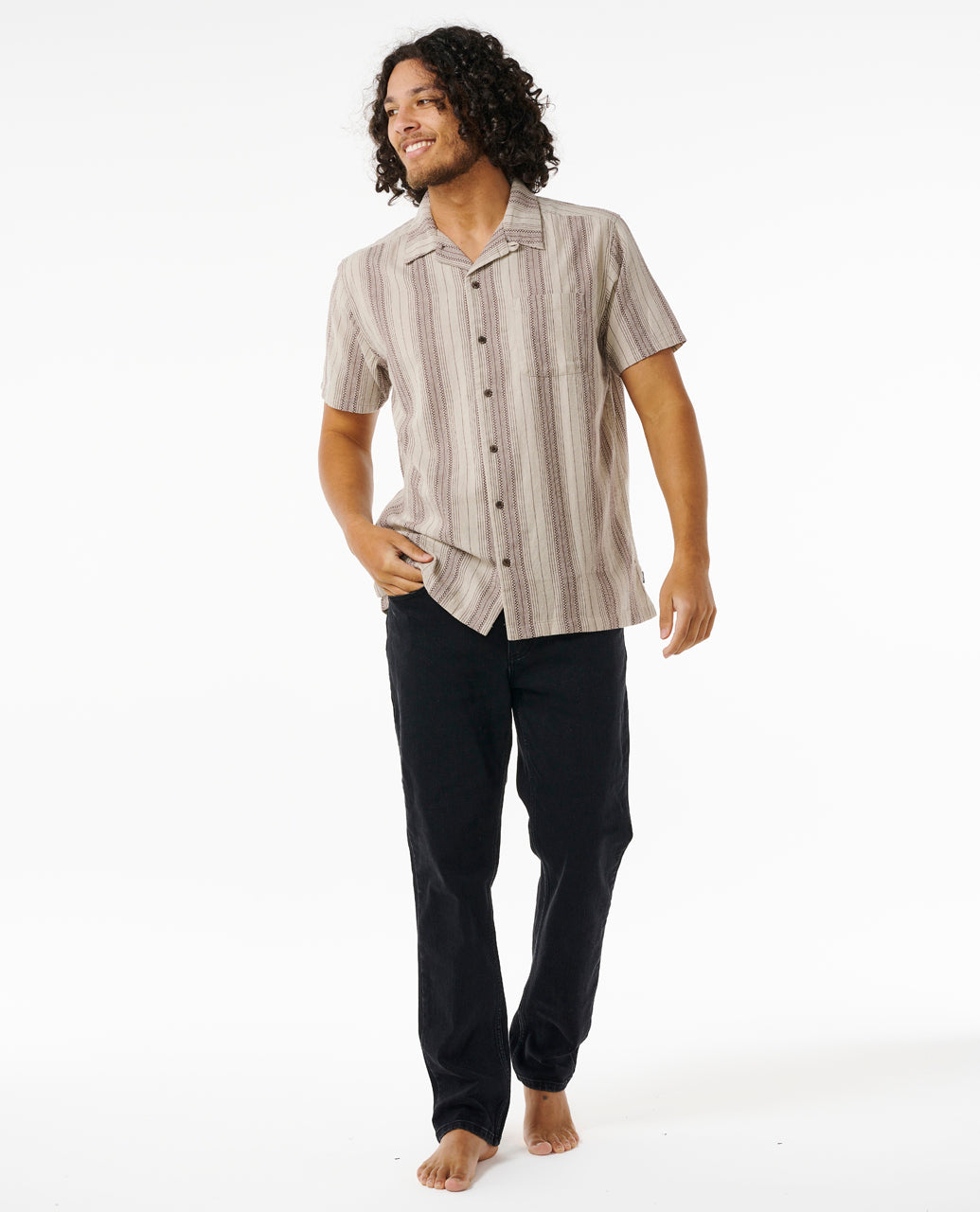 CHECK MATE S/S SHIRT - bone