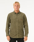 CLASSIC SURF CORD L/S - dusty olive
