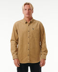 CLASSIC SURF CORD L/S - dark khaki