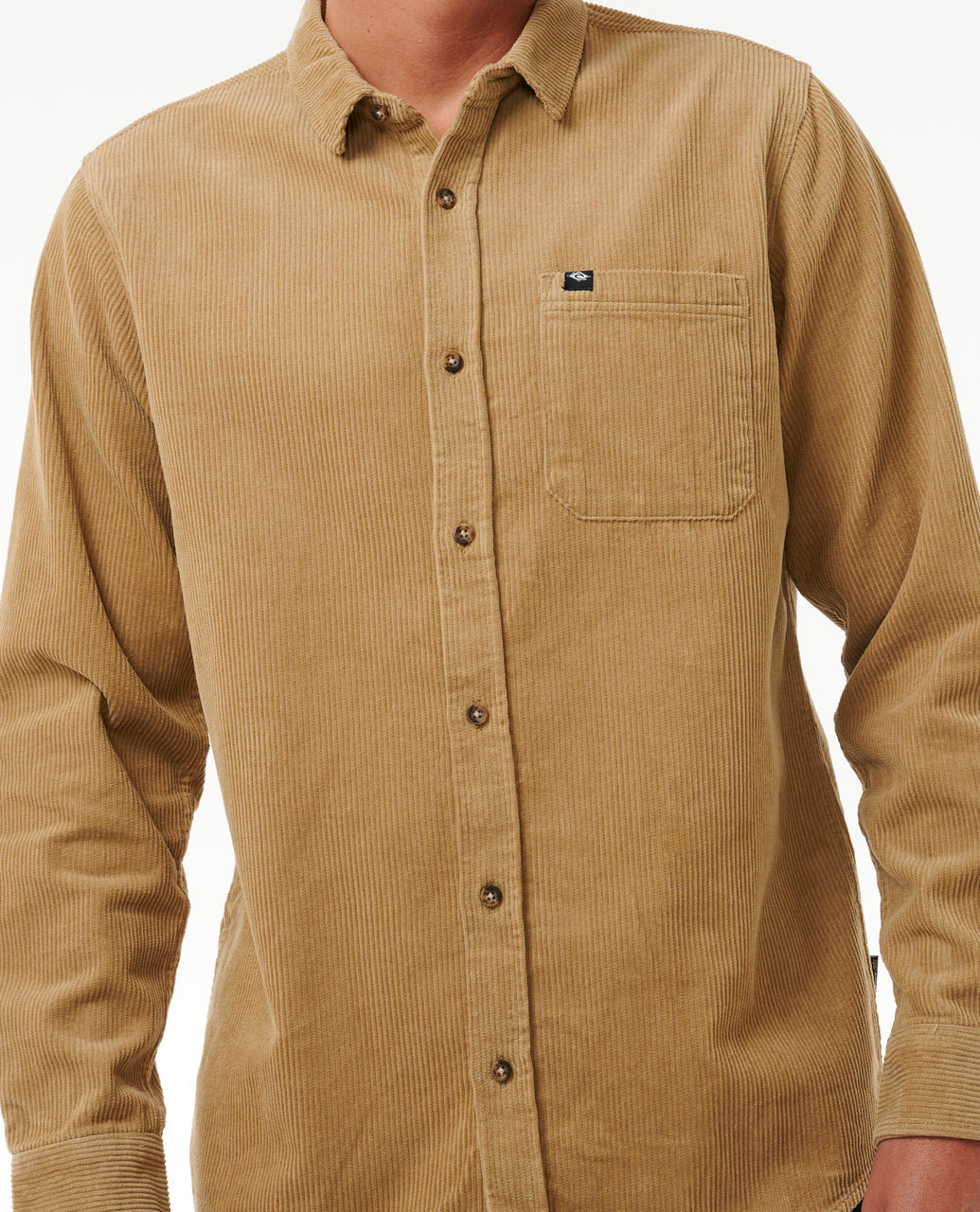 CLASSIC SURF CORD L/S - dark khaki