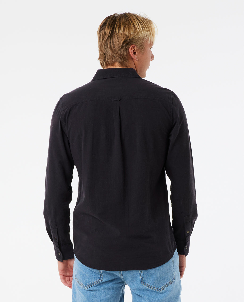 WASHED L/S SHRT - washed black
