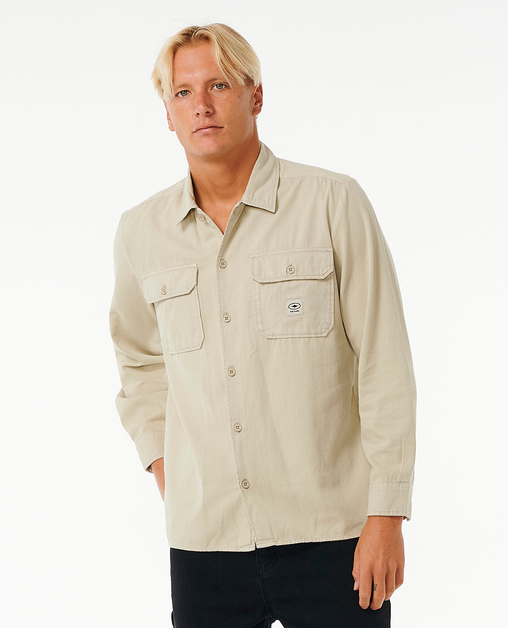 QUALITY SURF PRODUCTS L/S SHIR - vintage white