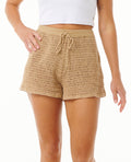SOLEIL CROCHET SHORT - taupe