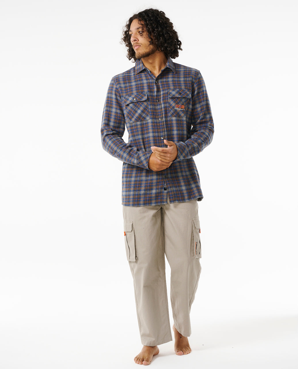 ARCHIVE OCEAN TECH FLANNEL - cobalt navy