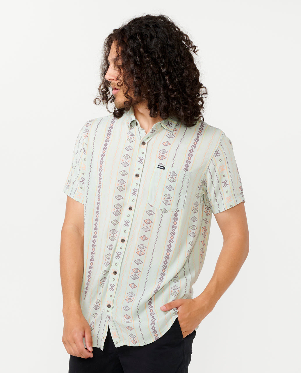 FUN TIMES S/S SHIRT - mineral blue