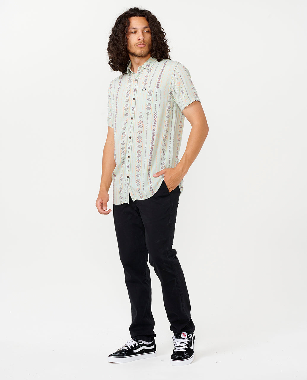 FUN TIMES S/S SHIRT - mineral blue