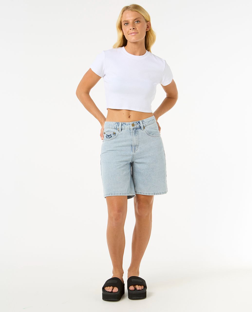 AGGIE RELAXED DEN SHORT - vintage blue