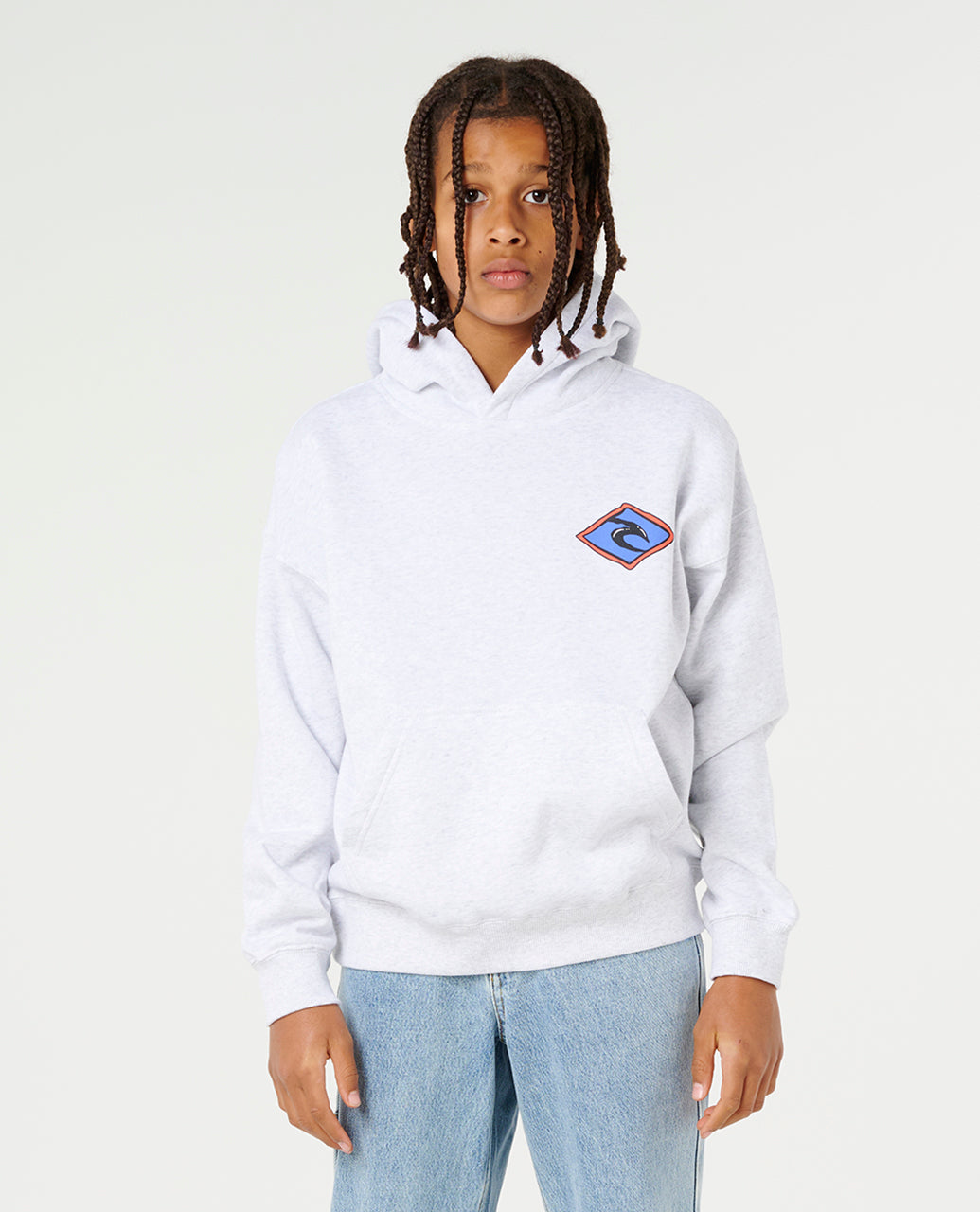 SUNSET SESH ART HOOD-B - light grey heat