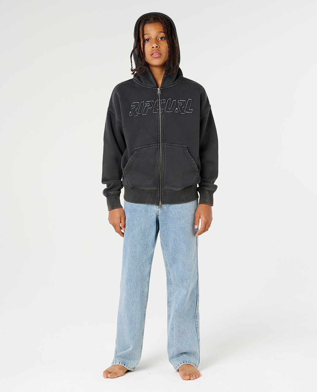 LIQUID TRIPS ZT HOOD-B - washed black