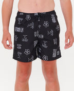 EVOLUTION MOTIF VOLLEY - BOY - washed black