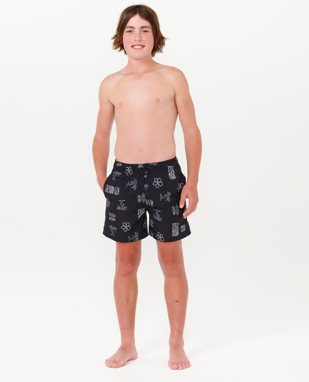 EVOLUTION MOTIF VOLLEY - BOY - washed black