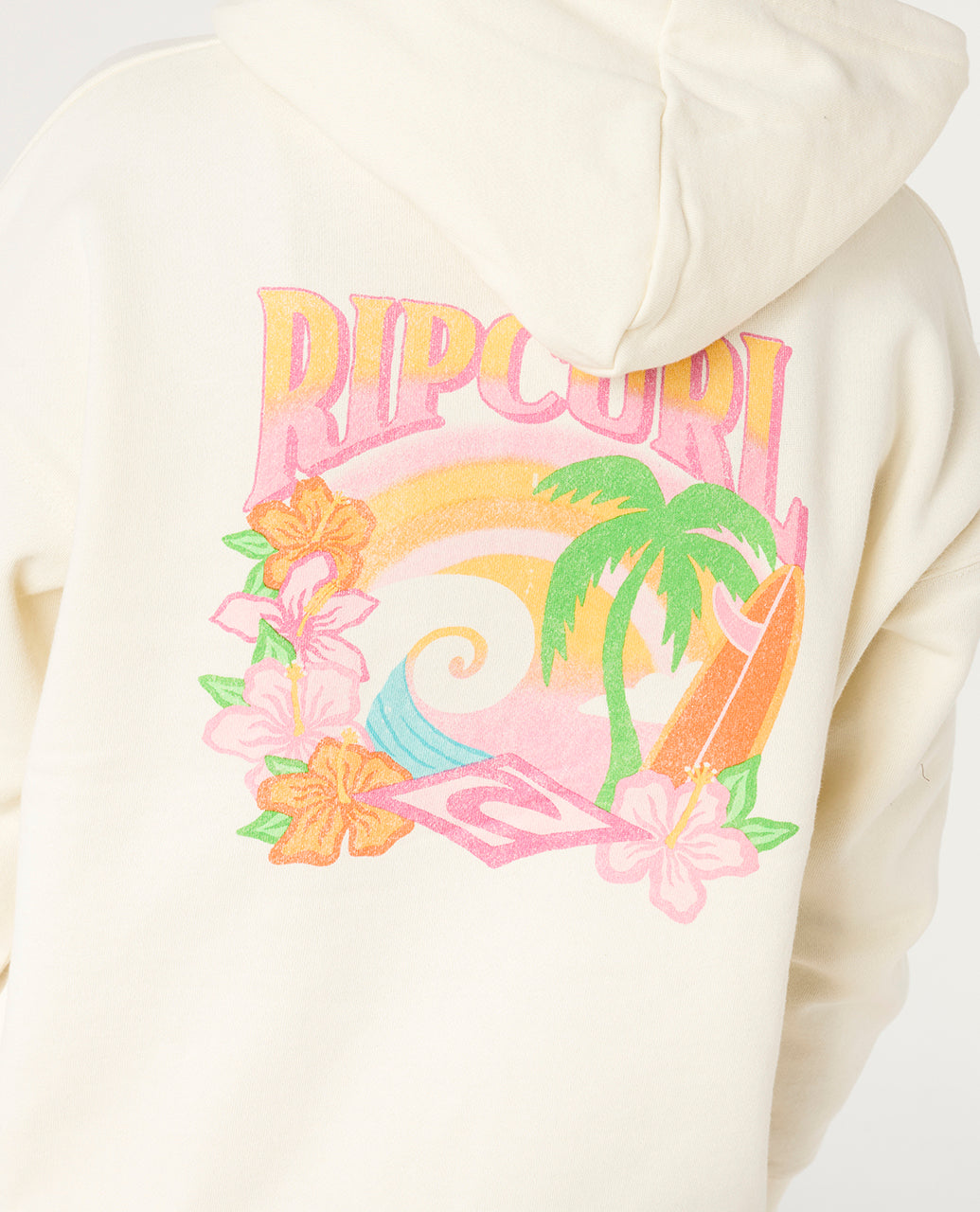 TROPICAL DAWN HOODIE-GIRL - bone