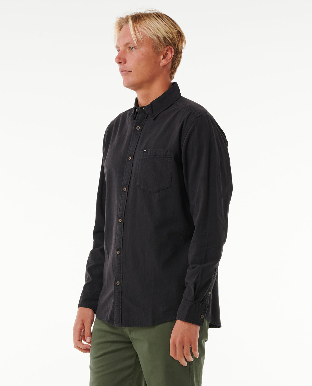 CLASSIC SURF WASHED L/S SHIRT - black