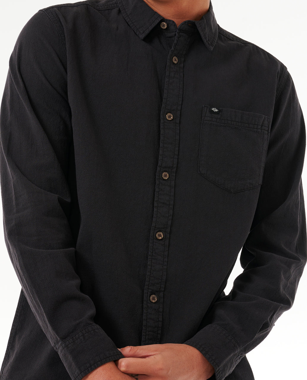 CLASSIC SURF WASHED L/S SHIRT - black