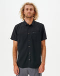 CLASSIC SURF WASHED S/S SHIRT - black