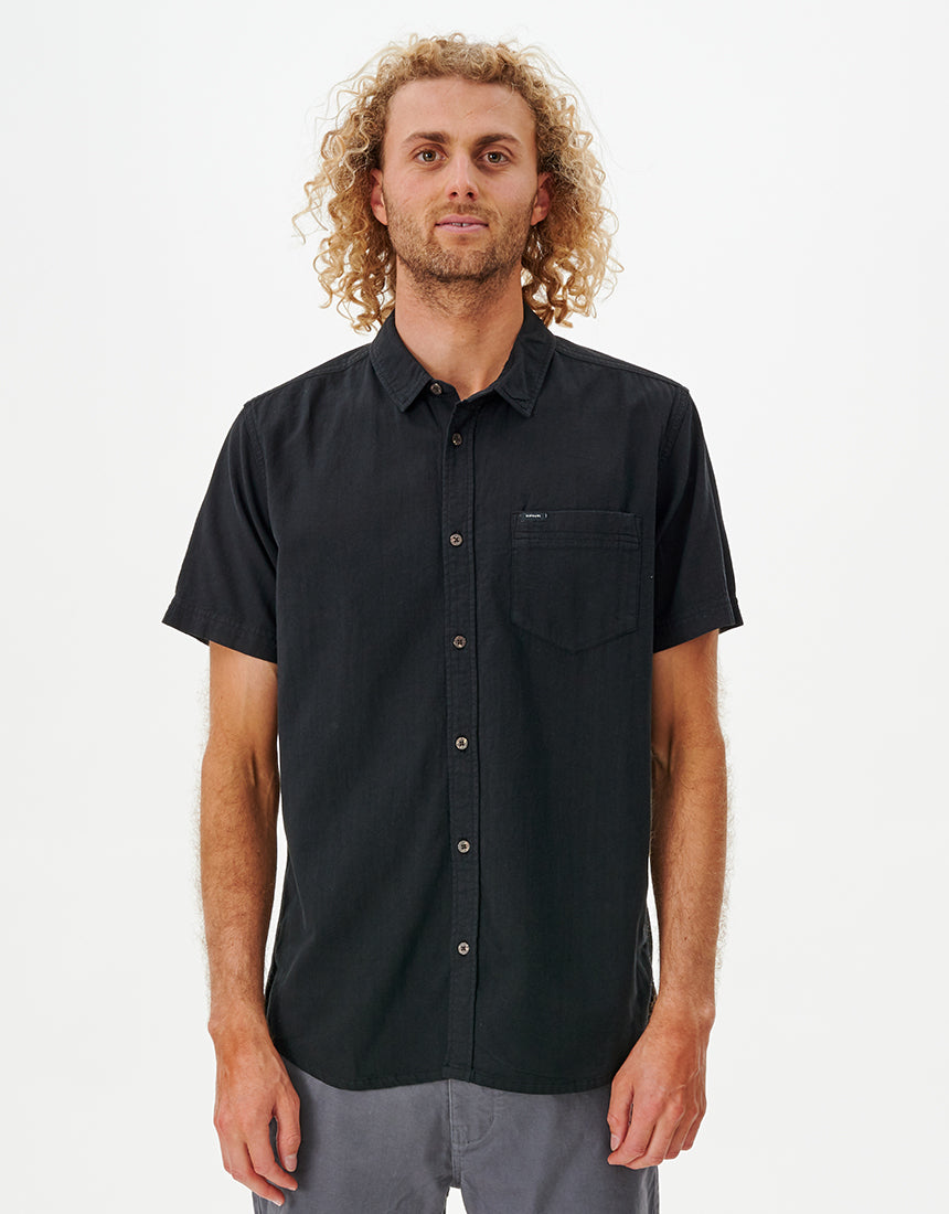 CLASSIC SURF WASHED S/S SHIRT - black