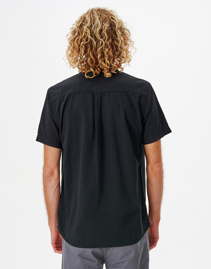 CLASSIC SURF WASHED S/S SHIRT - black
