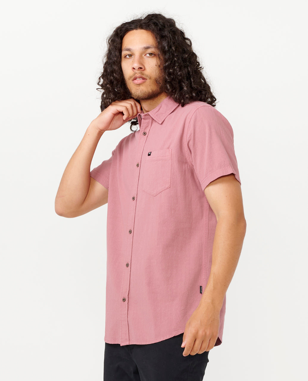 CLASSIC SURF WASHED S/S SHIRT - mushroom